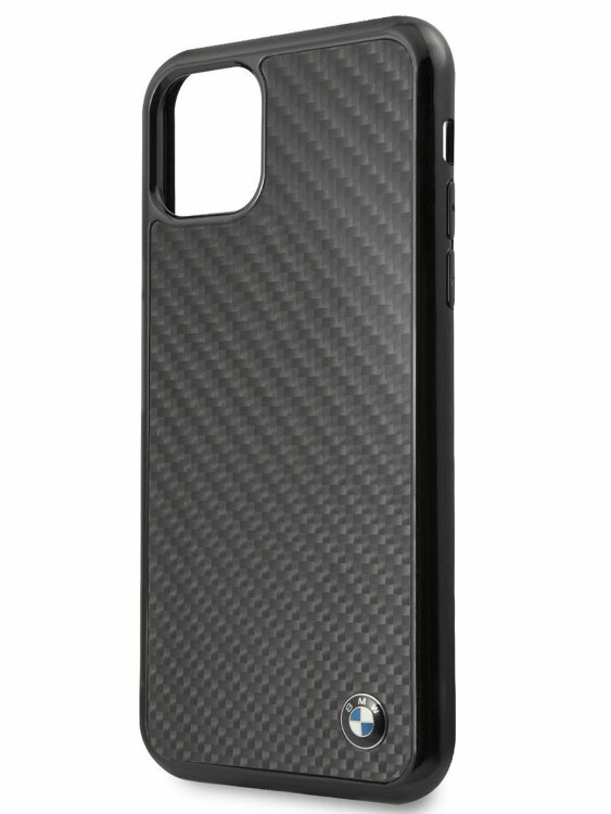 Карбоновый чехол-накладка для iPhone 11 Pro BMW Signature Real Carbon Hard Black (BMHCN58MBC)