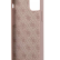 Силиконовый чехол-накладка для iPhone 12 mini (5.4) Guess Liquid silicone Gold metal logo Hard, Pink (GUHCP12SLSLMGLP)