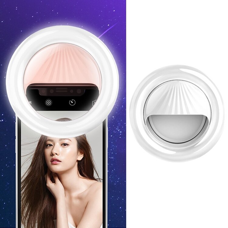 Светодиодная подсветка для селфи Selfie Ring RK34 с подзарядкой для любых смартфонов
