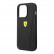 Чехол для iPhone 14 Pro Max Ferrari Leather Stamped sides Hard Black (Magsafe) (FEHMP14XRBUK)