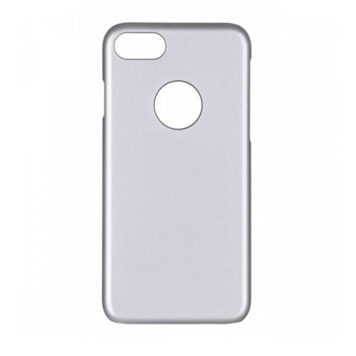 Прорезиненный чехол накладка iCover для iPhone 7 Plus / 7+ / 8 Plus / 8+ Rubber Silver/Hole, IP7P-RF-SL