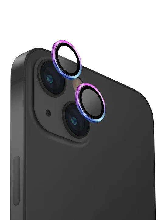 Защитное стекло для камеры iPhone 15/15 Plus Uniq OPTIX Camera Lens protector Aluminium Iridescent