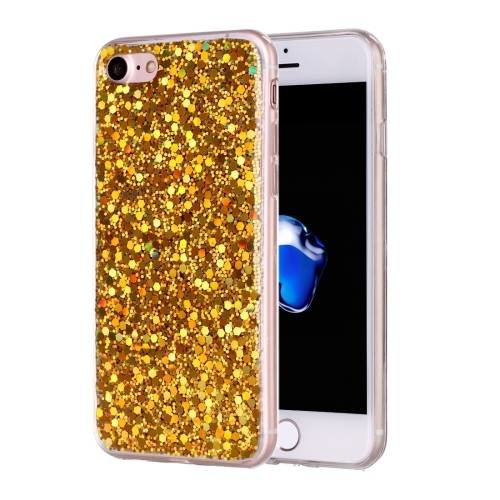 Мерцающий гелевый чехол с блестками для iPhone 7 / 8 Glitter Powder (Gold)