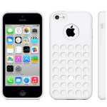 Чехол накладка Hollow Dot TPU Case для iPhone 5C (белый)