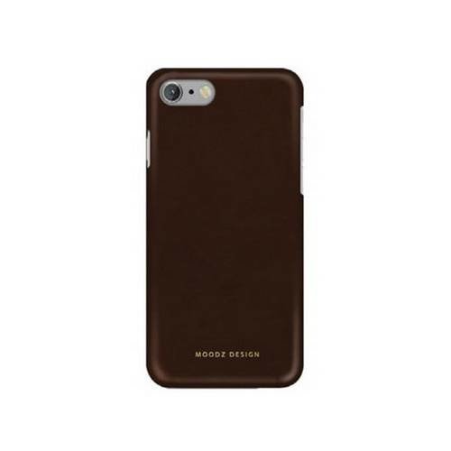 Кожаный чехол накладка для iPhone 7 / 8 Moodz Soft leather Hard Chocolate (dark brown), MZ901004