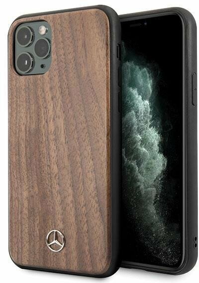 Деревянный чехол-накладка для iPhone 11 Pro Max Mercedes Wood Hard, Walnut Brown (MEHCN65VWOLB)