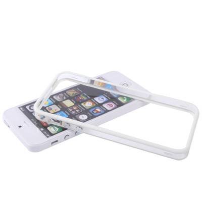 Оригинальный гелевый чехол бампер Apple для iPhone 5 / 5S / SE с кнопками (белый)