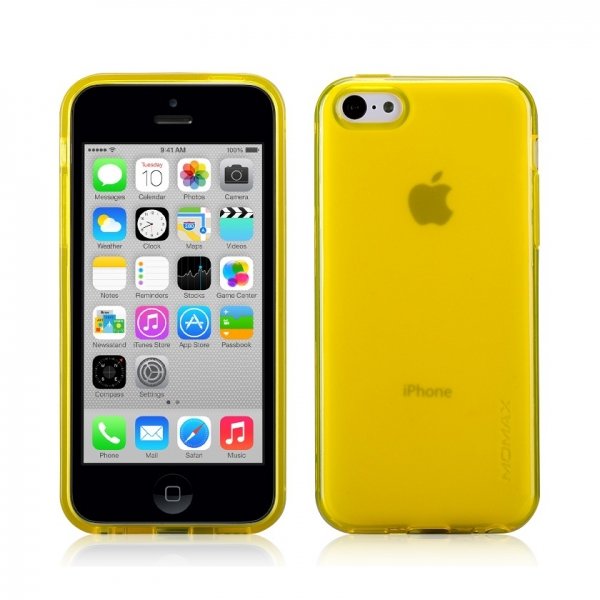 Чехол накладка Momax Clear Twist Case для iPhone 5C CCAPIP5CY (желтый)