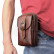Кожаная сумка на ремень для смартфонов до 6,5" с тремя отделениями портмоне / кобура (Brown)