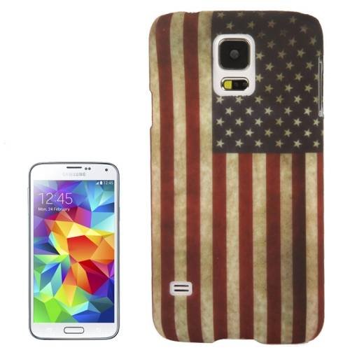 Чехол накладка для Samsung Galaxy S5 / i9600 с флагом США Retro USA Flag