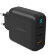 Сетевое зарядное устройство EnergEA Ampcharge Gan65, 2 USB-C PD65W+18W +USB-A PPS/QC3.0 total 65W, Black (AC-GAN65EU-BLK)