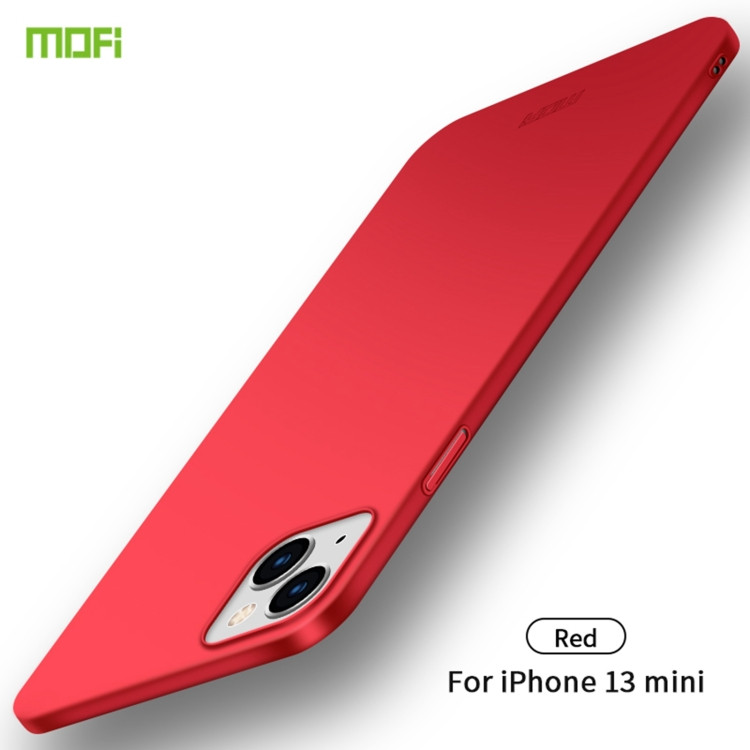 Тонкий матовый чехол для iPhone 13 mini MOFI Ultra-thin (Red)