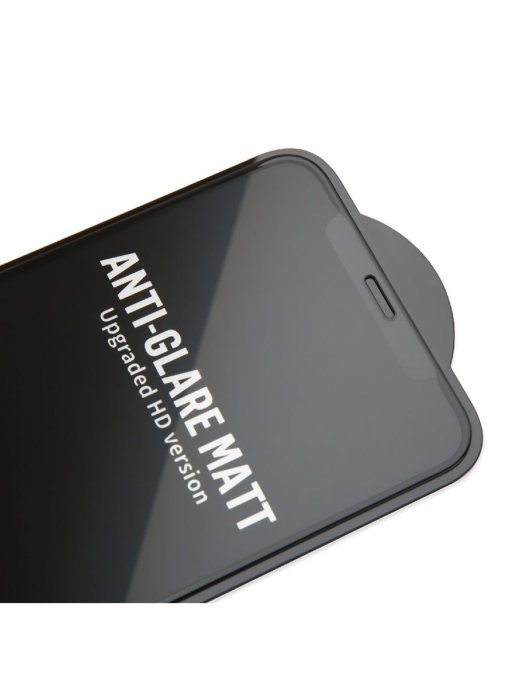 Защитное матовое стекло для iPhone 14/13/13 Pro BlueO 2.5D Silk full cover Anti-glare Anti-Static, 0.26 мм, Black (NPB9-6.1(21))