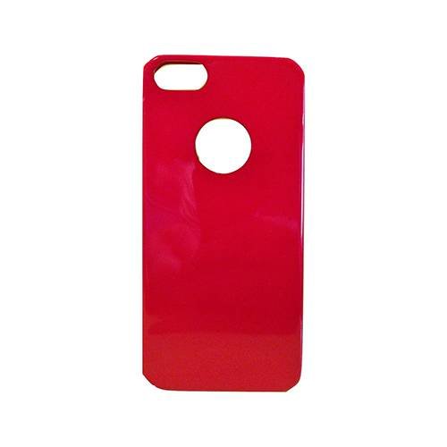 Чехол накладка Slim для iPhone 5 / 5S / SE "Мерцающий глянец" (красный)