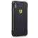 Карбоновый чехол-накладка для iPhone XS Max Ferrari On-track Racing Shield Printed Carbon Effect Hard Black (FESPCHCI65CBBK)