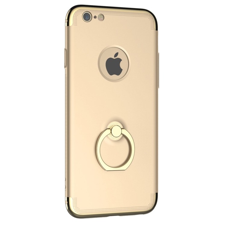 Комбинированный чехол AIQAA для iPhone 6/6S с кольцом держателем (Gold)