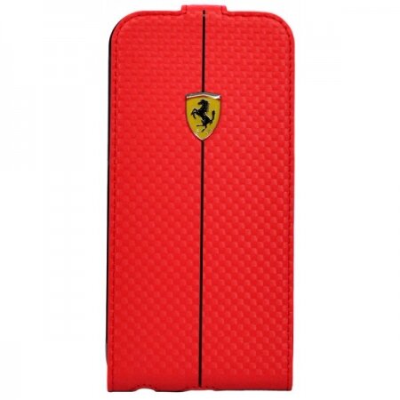 Кожаный чехол Ferrari для iPhone 6 / 6S Formula One Flip с флипом (красный) FEFOCFLP6RE