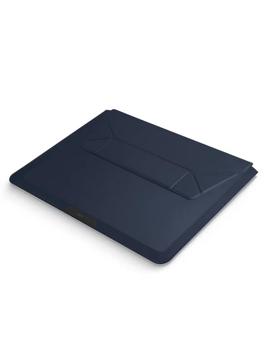 Кожаный чехол-трансформер для ноутбуков 14" Uniq Oslo V.2 Laptop Navy Blue (OSLO(14)-NAVYBLUE)