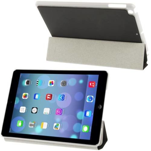 Кожаный чехол для iPad Air / iPad 2017 с подставкой и 3-секционной обложкой (черный)