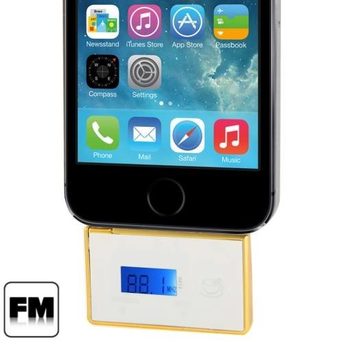 FM трансмиттер модулятор hands-free в разъем для наушников 3,5 мм (белый)