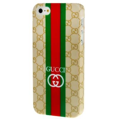 Чехол накладка GUCCI для iPhone SE / 5S / 5 с полосками