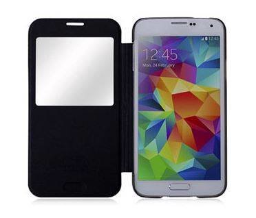 Чехол книжка Momax Flip View Case для Samsung Galaxy S5 с окошком черный