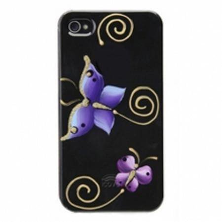 Чехол накладка iCover для iPhone SE / 5S / 5 Hand Printing Butterfly бабочка ручная роспись IP5-HP/BK-BF/BK