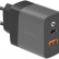 СЗУ EnergEA Ampcharge PD30, USB-C PD30W +USB-A QC3.0 18W, PPS 33W Gunmetal (CHR-AC-PD30EU)