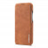 Кожаный чехол-книжка LC.IMEEKE для iPhone 15 с магнитным флипом и разъемом под карточки (Brown)