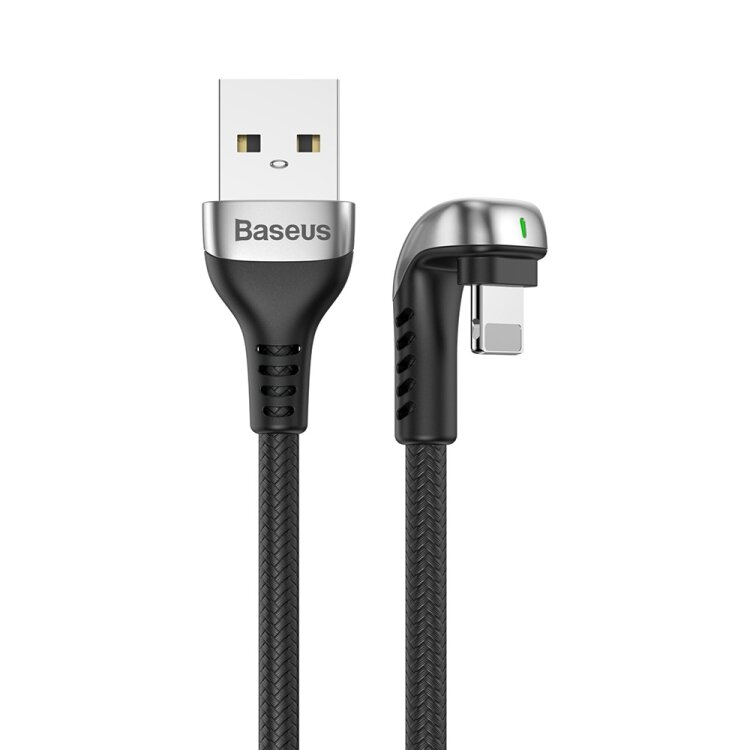 Игровой USB кабель Baseus CALUX-A01 2.4A в нейлоновой оплетке с U-разъемом 8 pin для Apple iPhone / iPad / iPod touch