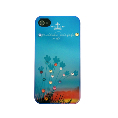 Накладка iBella со стразами Swarovski для iPhone 4 / 4S (цветы)