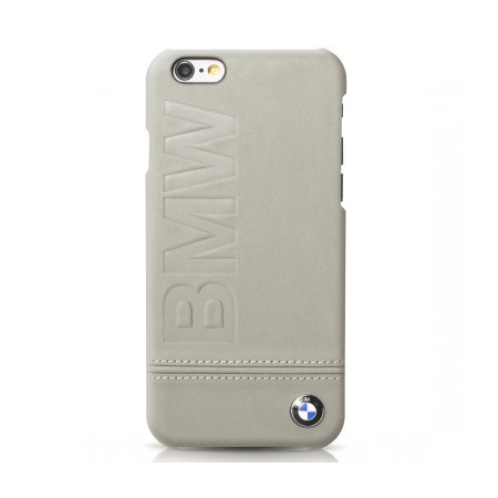 Кожаный чехол накладка BMW для iPhone 6/6S Logo Imprint Hard Leather, Taupe (BMHCP6LLST)