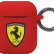 Силиконовый чехол Ferrari Silicone Case с кольцом для AirPods 1/2, Red (FESACCSILSHRE)