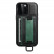 Кожаный чехол Suteni для iPhone 14 Pro с держателем, ремешком на запястье и карманом для карт (Black)