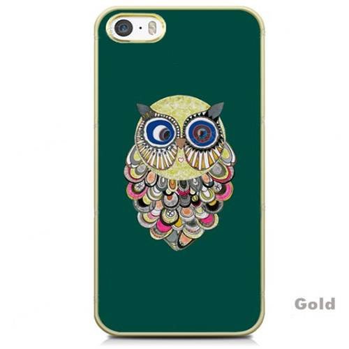 Чехол накладка для iPhone 5 / 5S с авторским дизайном MOSNOVO Retro Groovy Owl (с пленкой в комплекте)