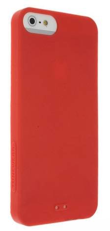Чехол накладка Tunewear Eggshel для iPhone SE / 5S / 5 (красный) с пленкой и подставкой в комплекте