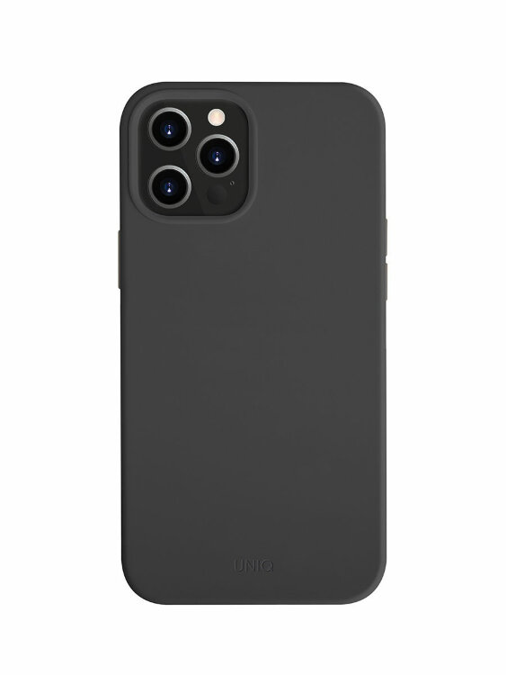 Чехол-накладка Uniq для iPhone 12 Pro Max (6.7) LINO Anti-Microbial Black (IP6.7HYB(2020)-LINOHBLK)