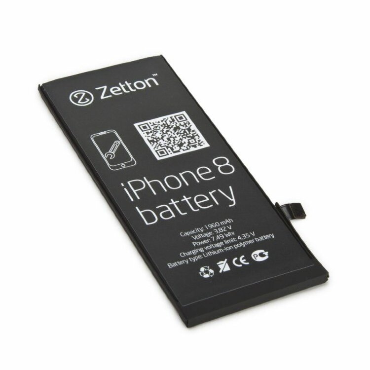 Штатный аккумулятор Zetton для iPhone 8 емкость 1960 mAh АКБ на замену