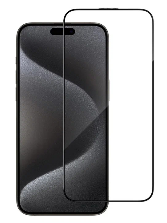 3D стекло для iPhone 15/14 Pro BlueO Large arc Anti-Dust Anti-Static Black