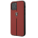 Чехол-накладка Ferrari для iPhone 12 Pro Max (6.7) Off-Track Genuine Leather/Nylon Stripe Hard Red (FEOMSHCP12LRE)