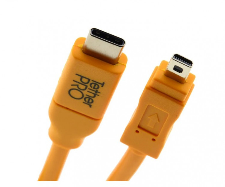 Кабель Tether Tools TetherPro USB-C to 2.0 Mini-B 8-Pin 4.6m Orange