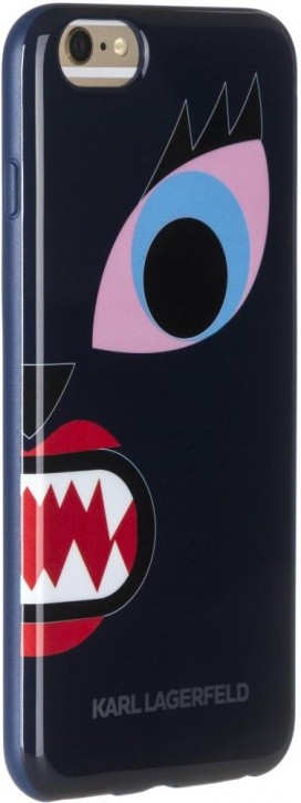 Гелевый чехол накладка для iPhone 6 Plus / 6S Plus Karl Lagerfeld Monster Choupette Hard Blue (KLHCP6LMCB)