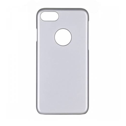 Прорезиненный чехол накладка iCover для iPhone 7 / 8 Rubber Silver/Hole, IP7-RF-SL