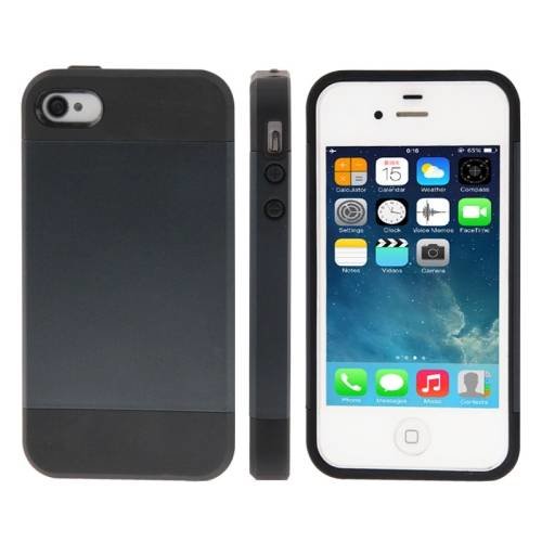 Чехол накладка Slim Armor Series для iPhone 4/4S (Black)