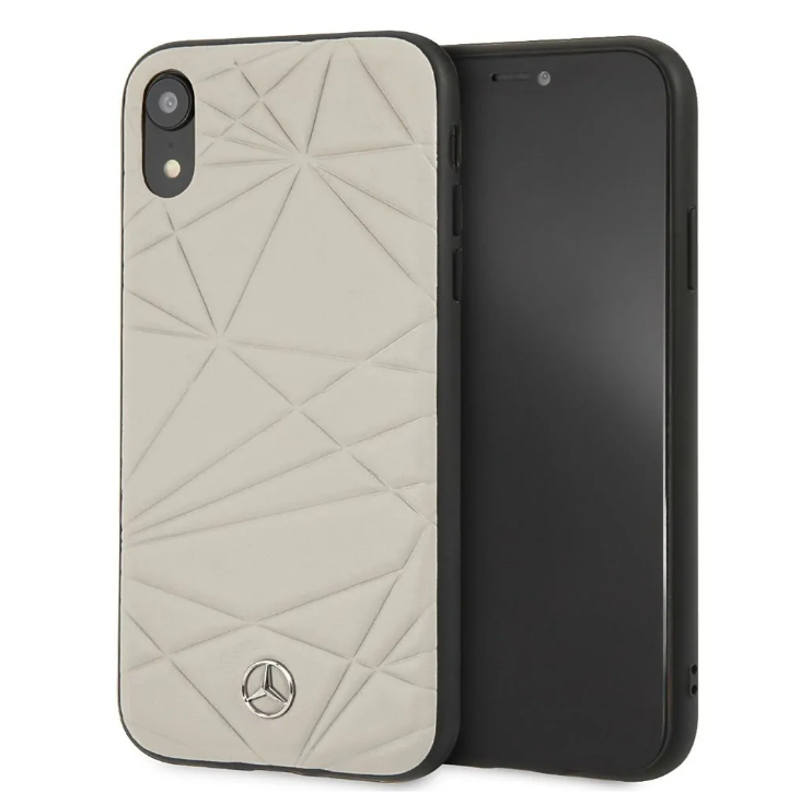 Кожаный чехол-накладка для iPhone XR Mercedes Twister Hard Leather, Grey (MEPERHCI61QGLGR)