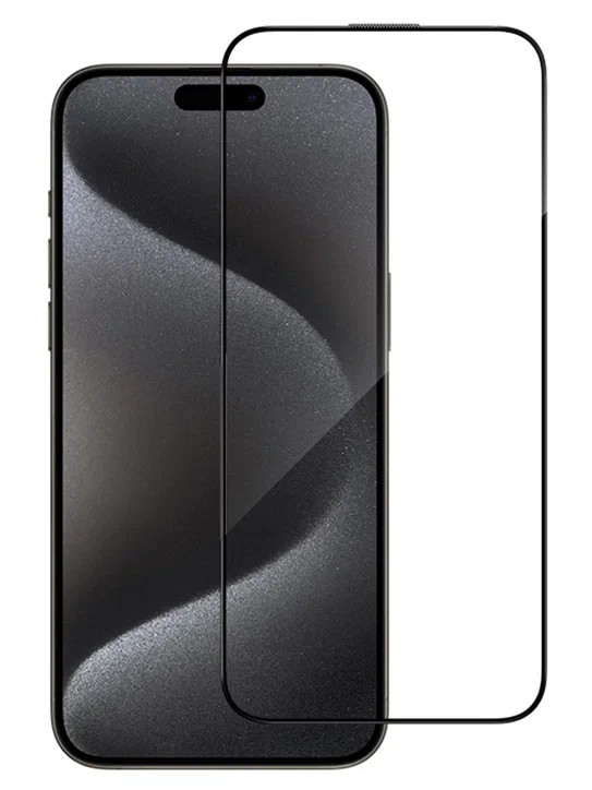 Ультра-прозрачное стекло для iPhone 15 Pro BlueO AR Anti-reflective Black