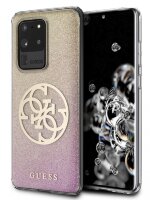 Чехол-накладка для Galaxy S20 Ultra Guess 4G Circle Logo Hard PC/TPU Gradient Gold/Pink (GUHCS69PCUGLPGG)