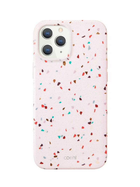 Чехол-накладка Uniq для iPhone 12/12 Pro (6.1) COEHL Terrazzo Pink (IP6.1HYB(2020)-TEZPNK)