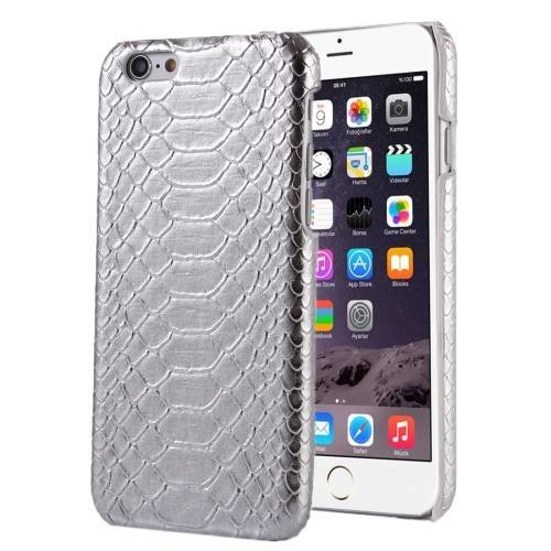 Чехол накладка Snakeskin для iPhone 6/6S под кожу змеи (Серебристый)