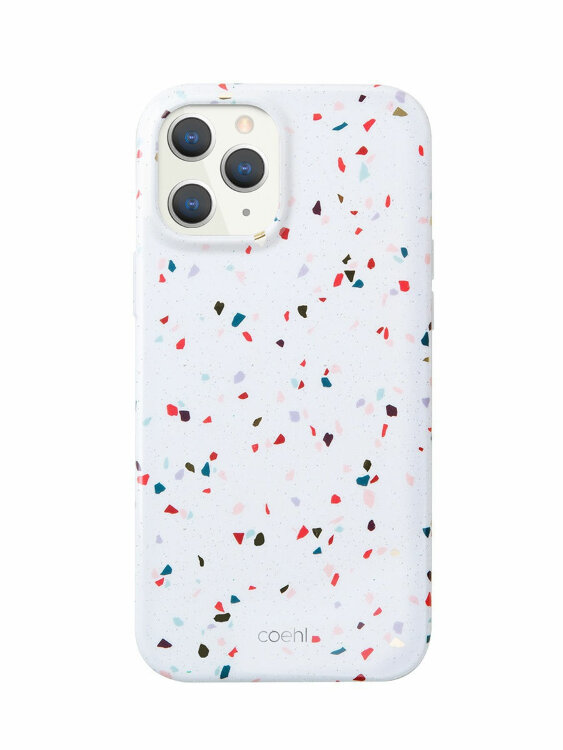 Чехол-накладка Uniq для iPhone 12/12 Pro (6.1) COEHL Terrazzo White (IP6.1HYB(2020)-TEZWHT)